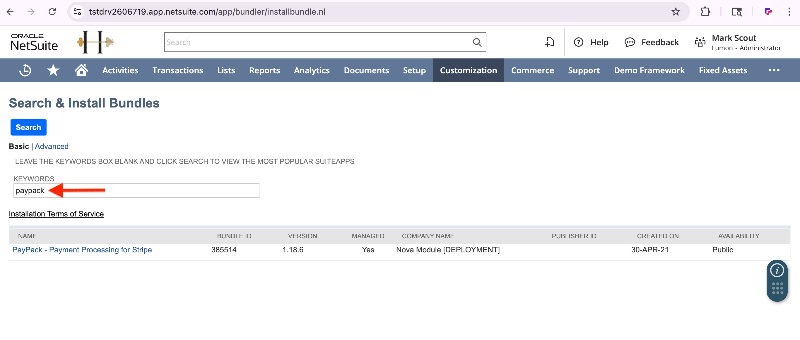 Install PayPack NetSuite SuiteApp Bundle.png