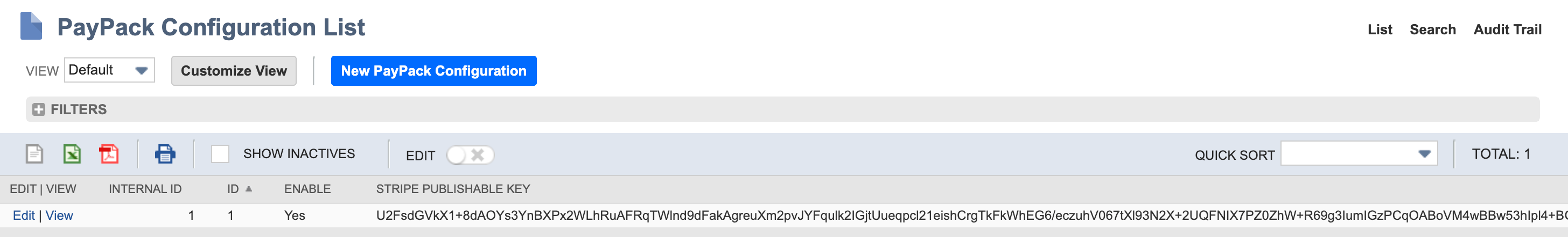 PayPack Configuration List.png