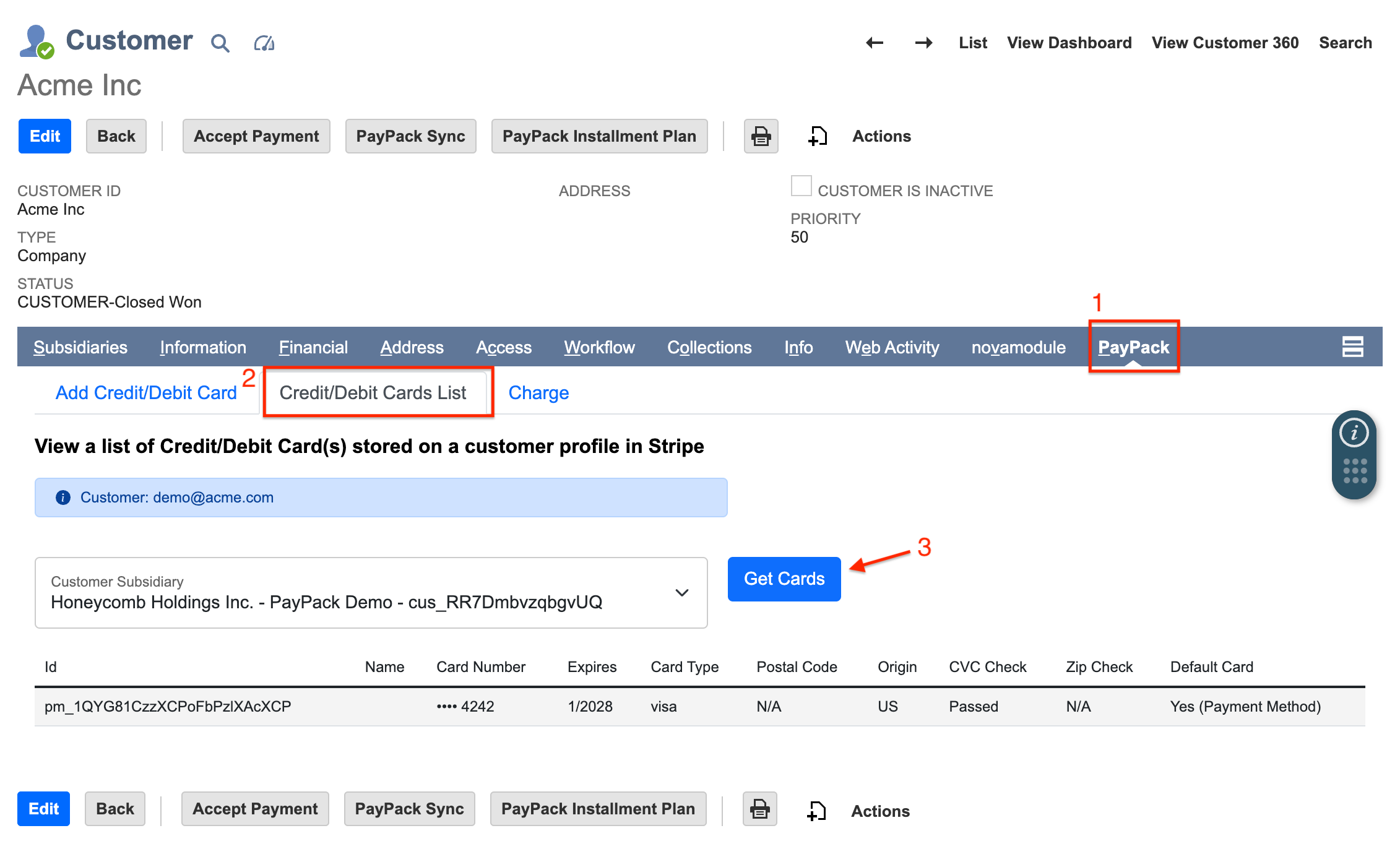 NetSuite Customer - PayPack Card List Tab.png
