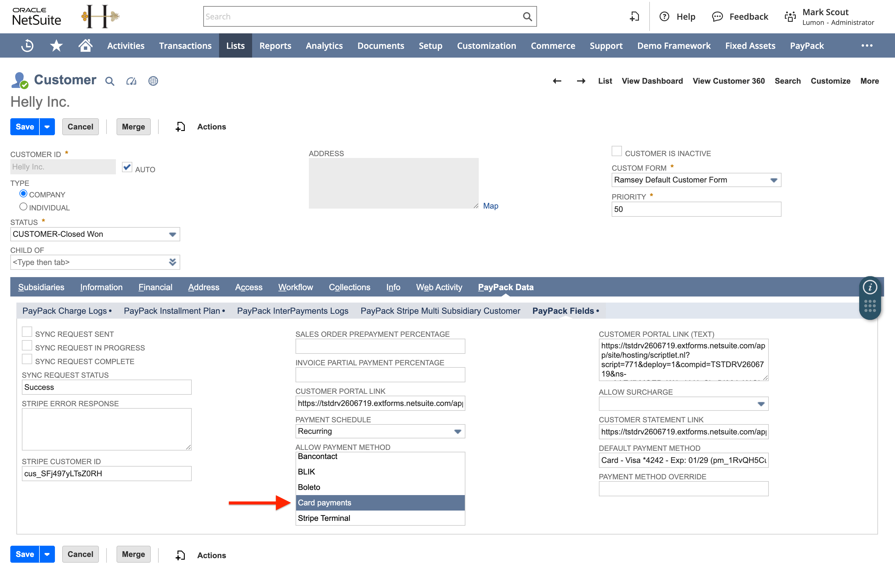 NetSuite Customer - PayPack Allow Payment Method.png