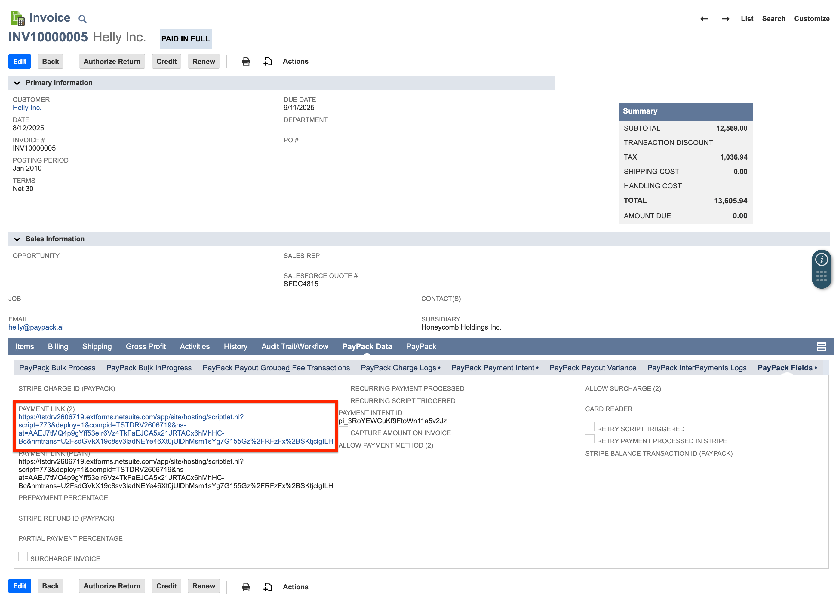 PayPack Invoice Payment Link.png