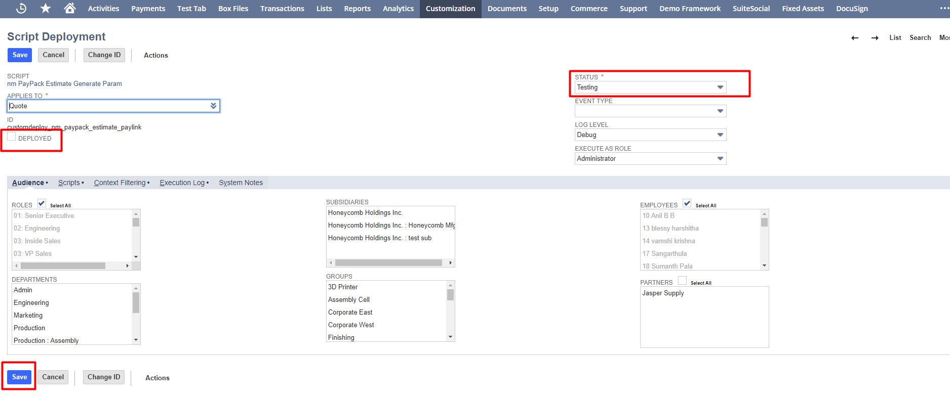 Change Script Deployment to Testing Status.png
