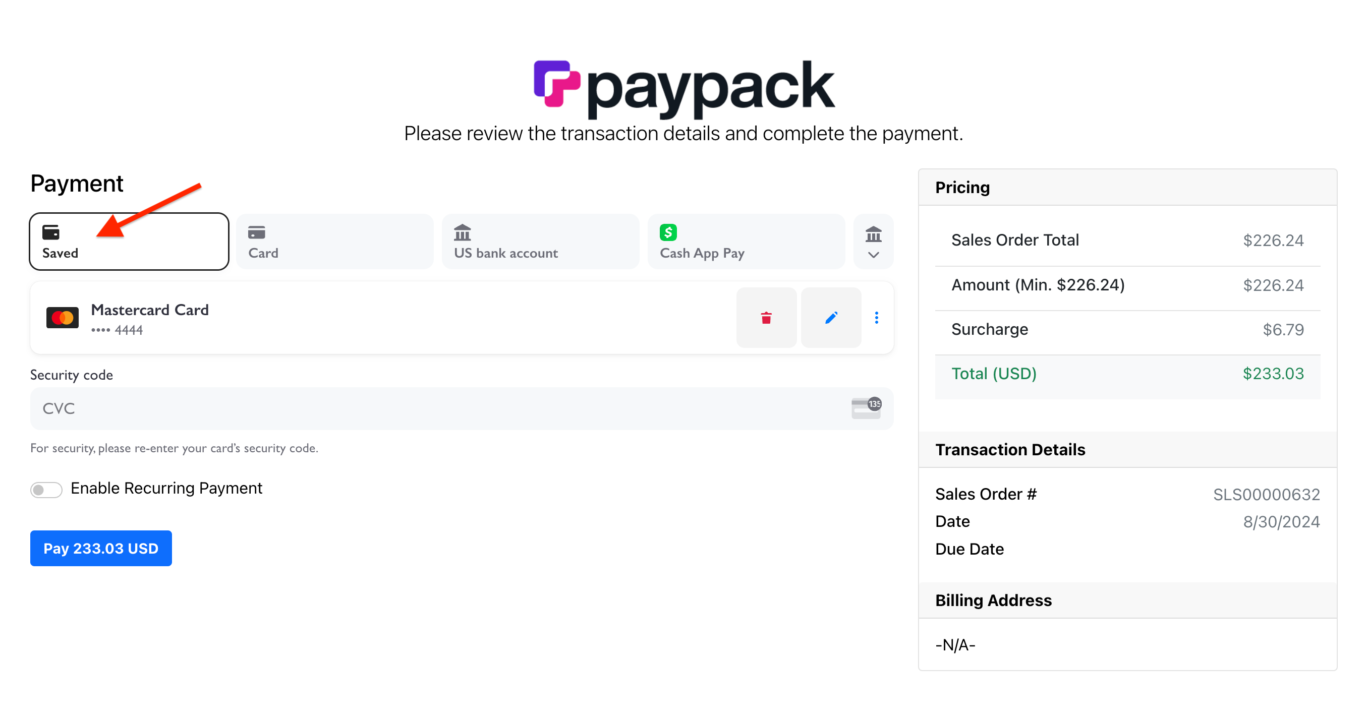 Saved Payment Method on Payment Link.png