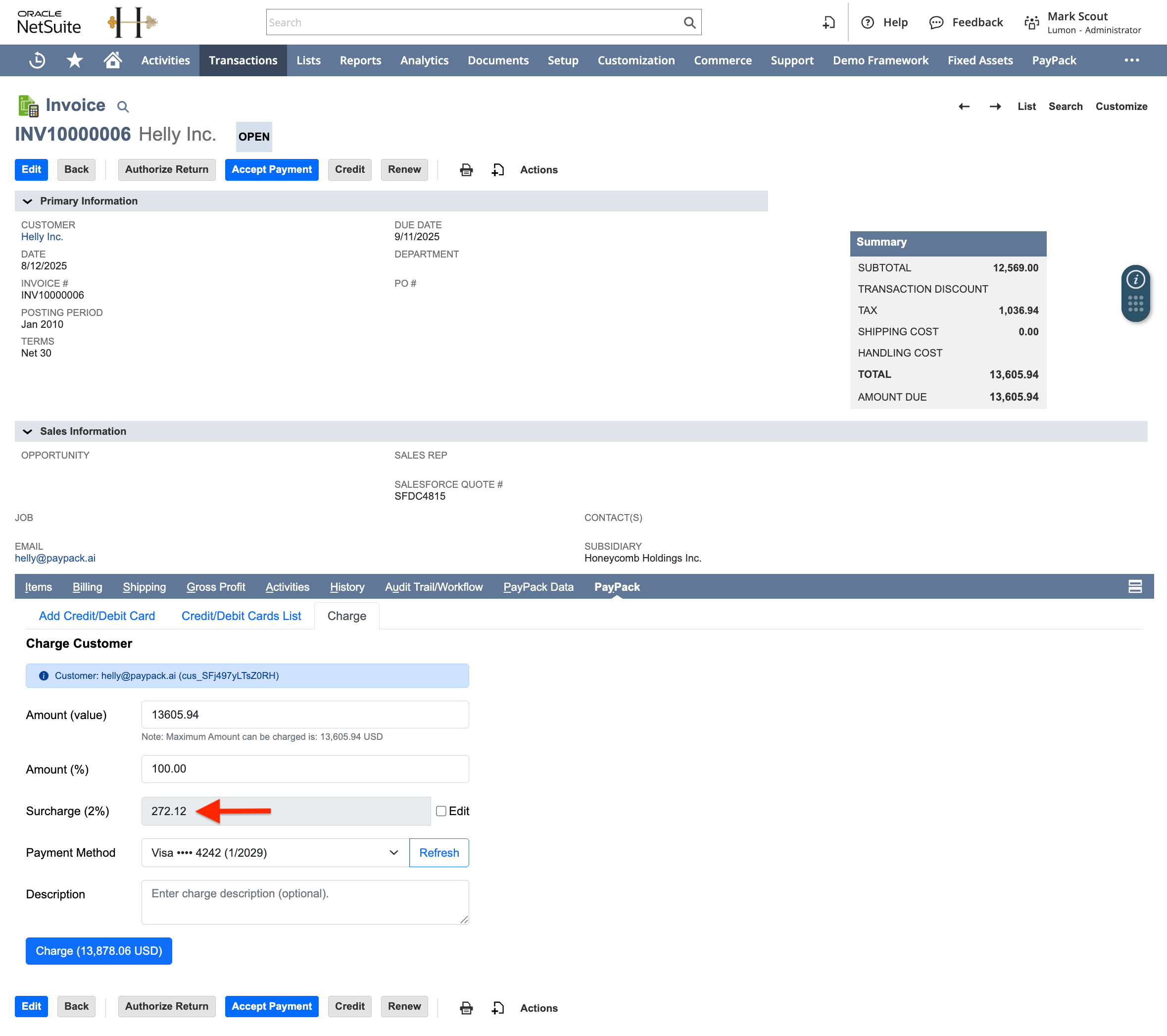 NetSuite Invoice - At the PayPack Subtab.png