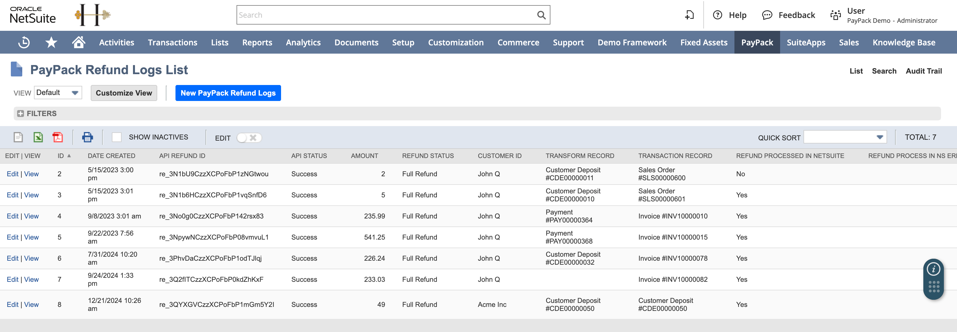 PayPack Refund Logs List.png