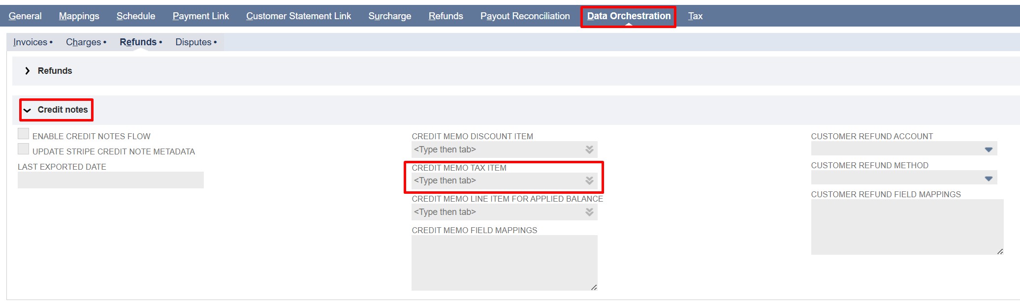 credit notes - credit memo tax item.jpg