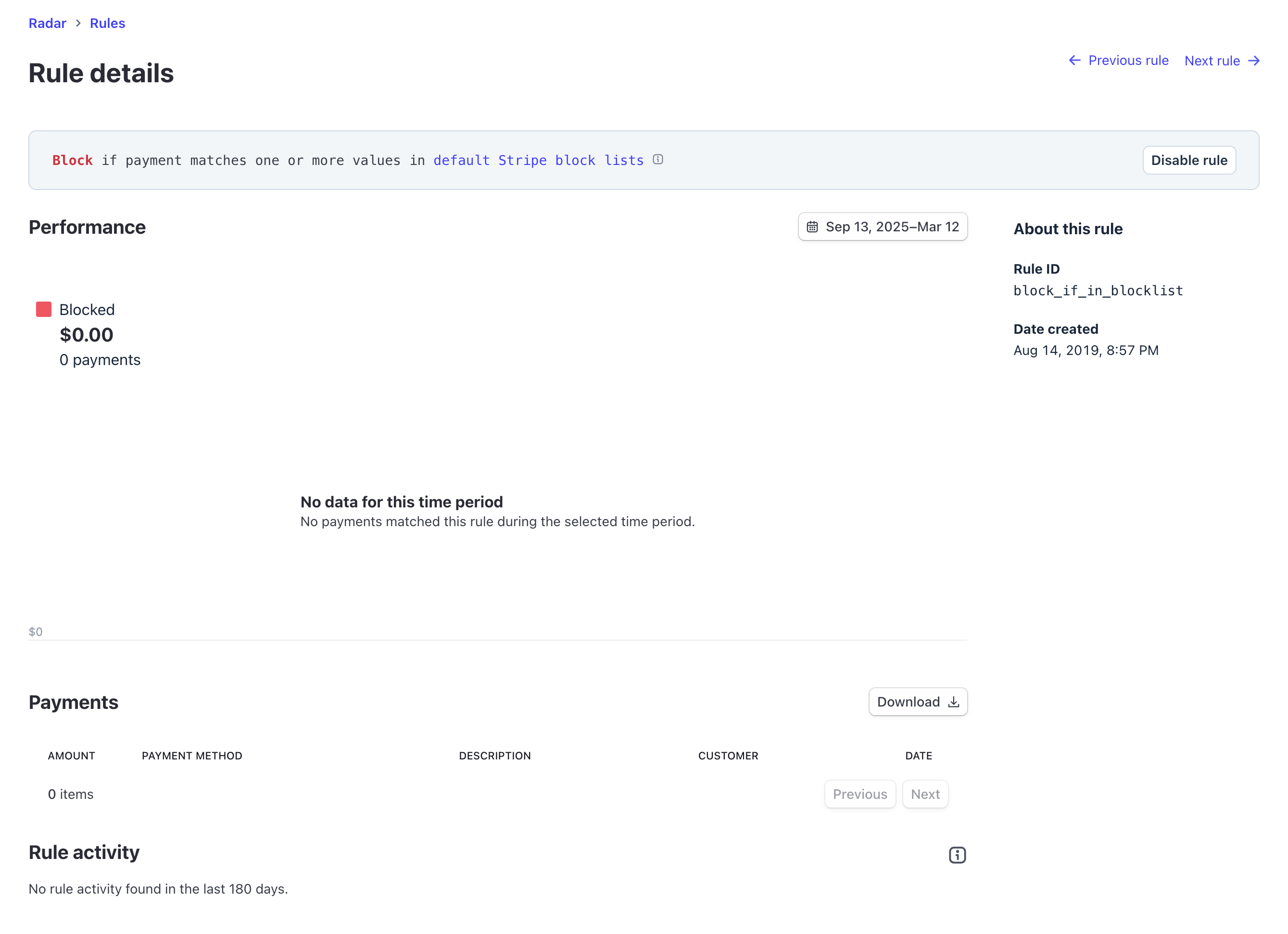 Stripe Radar - Rule - Block payment matches in lists.png