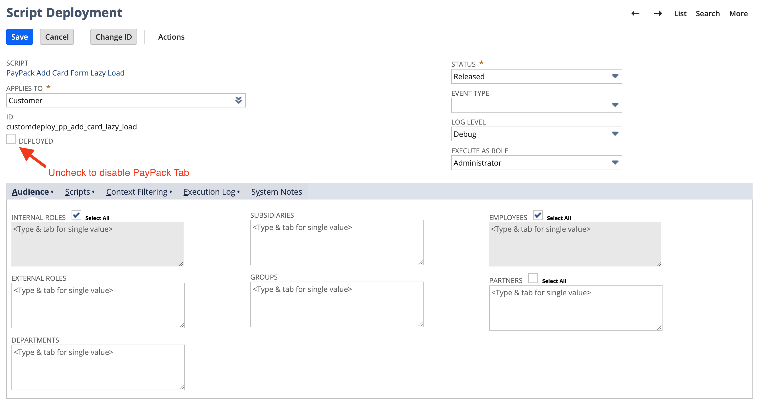 Disable PayPack Tab on NetSuite Customer.png