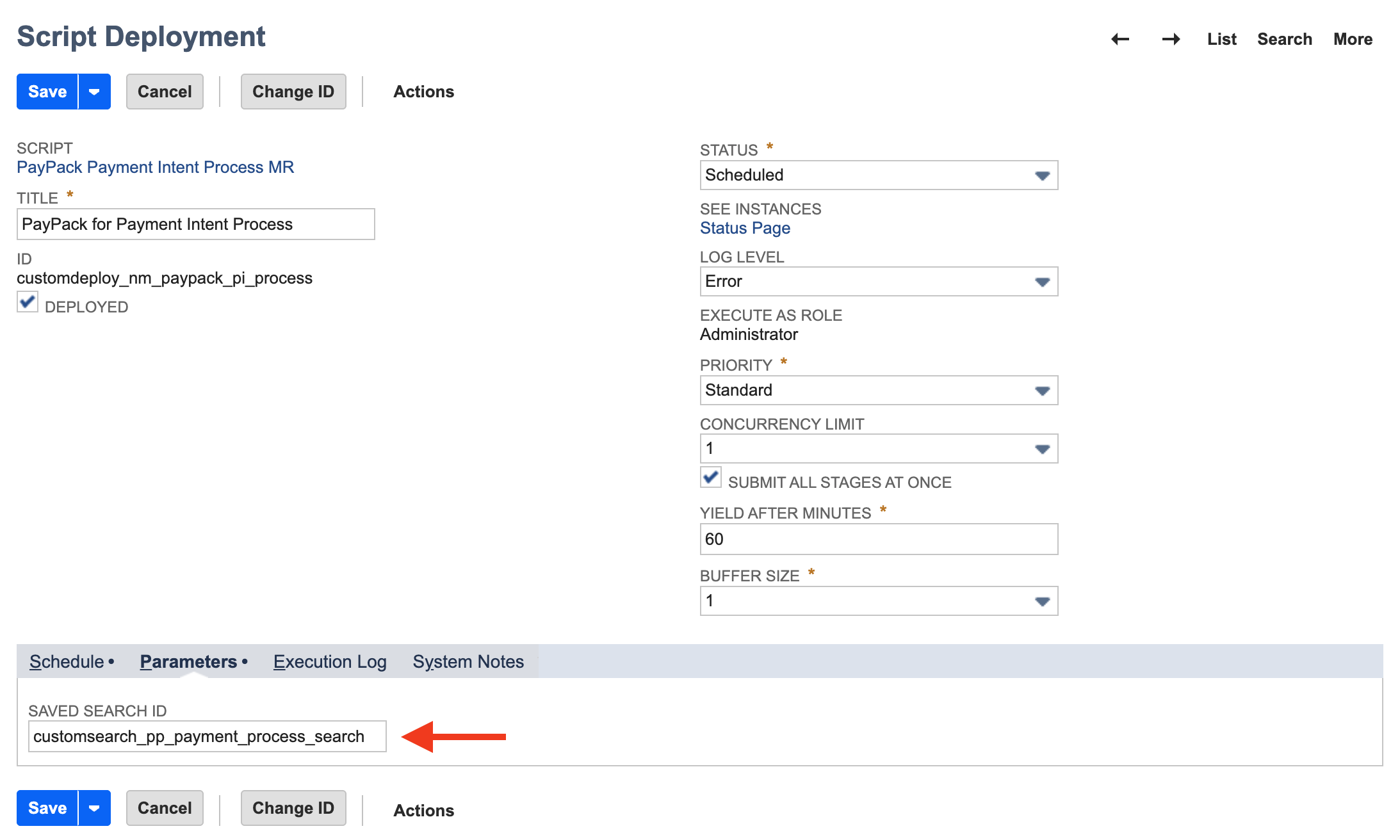 Add Saved Search ID to Script Deployment.png